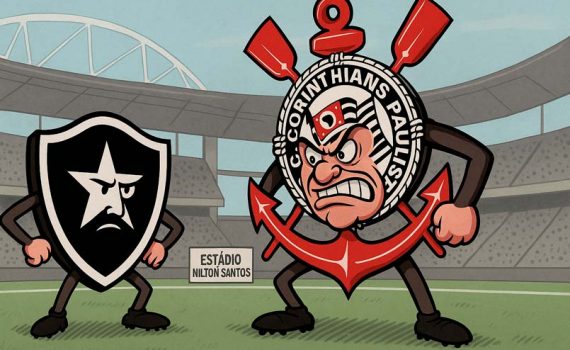 Botafogo x Corinthians, no Estádio Nilton Santos. Jogo cojmplicado e com a ausência de alguns jogadores