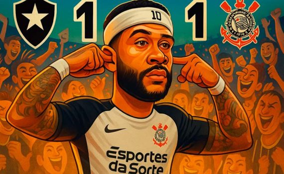 Botafogo 1 x 1 Corinthians: Empate como visitante e com time alternativo