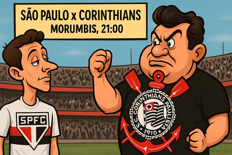 São Paulo x Corinthians, às 21 horas, no Morumbis
