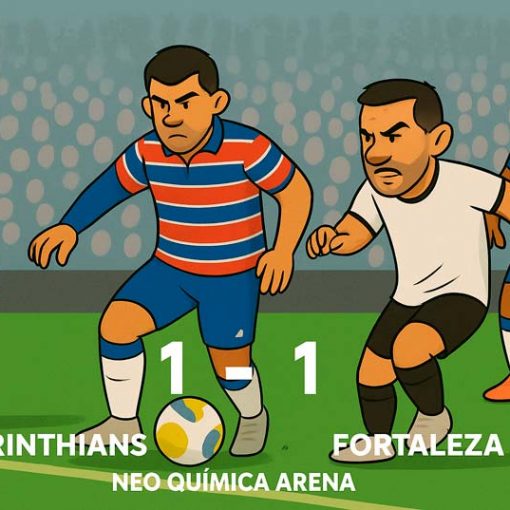 Corinthians 1 x 1 Fortaleza: Empate nos acréscimos