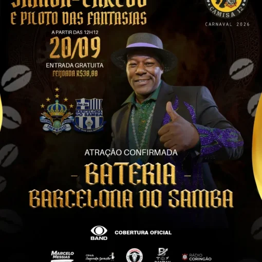 Escola de Samba Camisa 12 – Carnaval 2026: Apresentação do Samba Enredo e Piloto das Fantasias