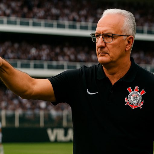 Dorival Junior definindo a equipe contra o Santos, na Vila Belmiro