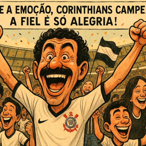 Explode a emoção, Corinthians Campeão, a Fiel é só alegria!