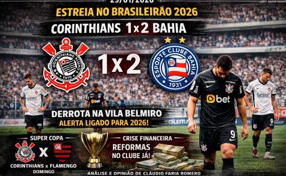 Corinthians 1 x 2 Bahia: análise da estreia do Timão no Brasileirão 2026