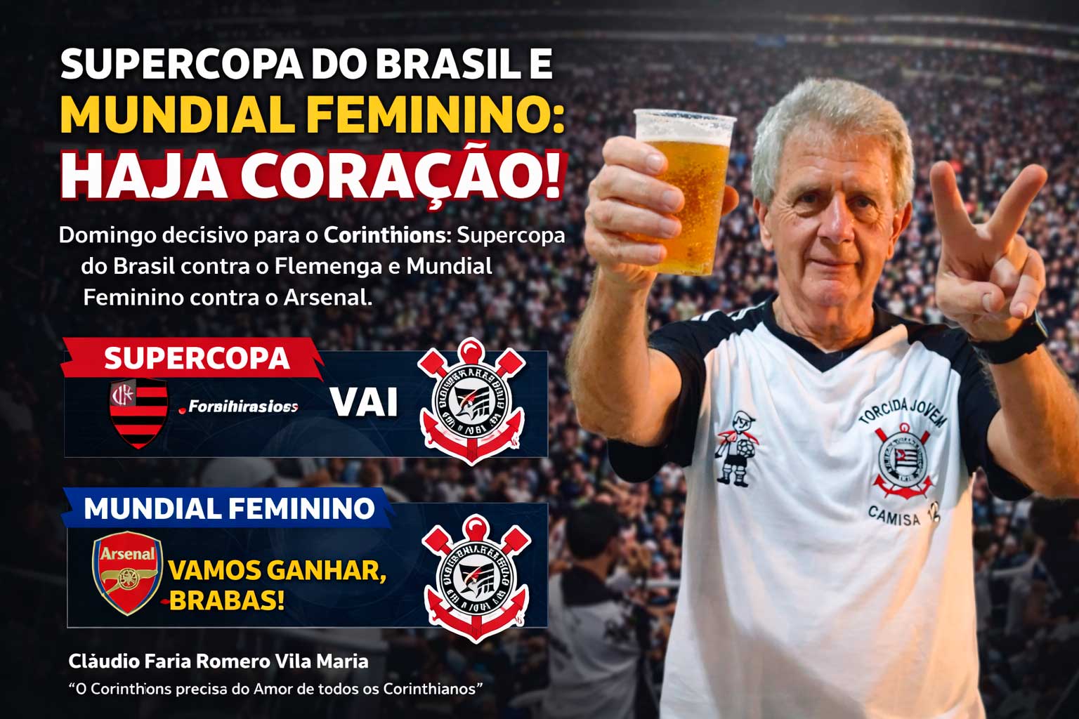 Supercopa do Brasil e Mundial Feminino: haja coração! Corinthians vive domingo decisivo