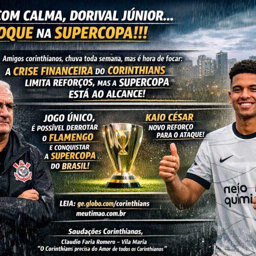 Vai com calma Dorival Junior …Foque na Supercopa!