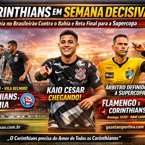 Corinthians em Semana Decisiva: Estreia no Brasileirão contra o Bahia e Reta Final para a Supercopa