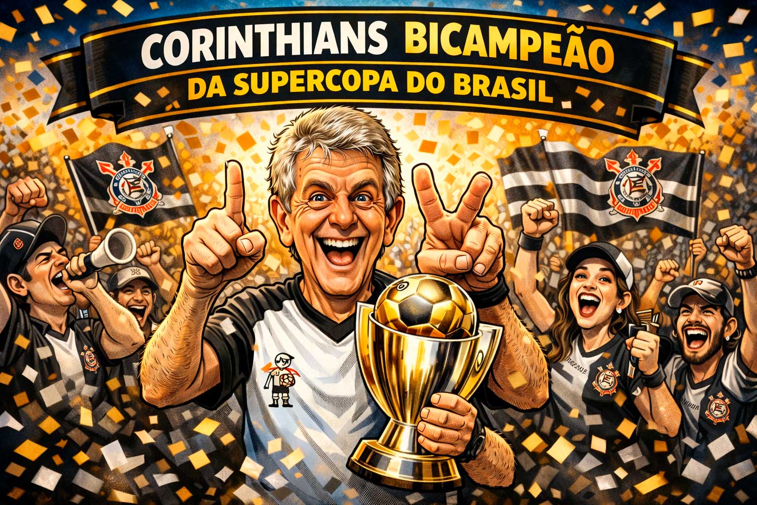 Corinthians bicampeão da Supercopa do Brasil: festa da Fiel Torcida e vitória marcante sobre o Flamengo
