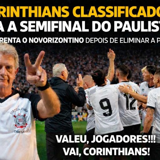 Corinthians classificado para a semifinal do Paulistão!