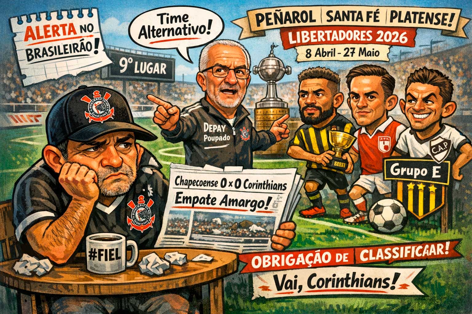 Chapecoense 0 x 0 Corinthians: empate freia reação no Brasileirão e liga alerta para a Libertadores 2026