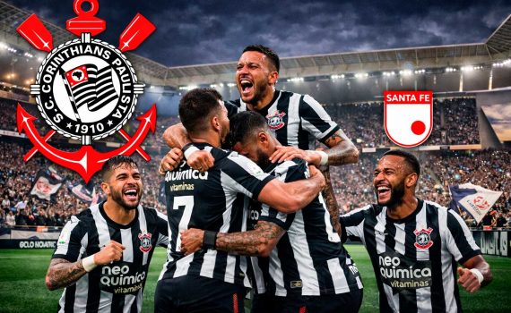 Corinthians x Santa Fé!!! E André multado