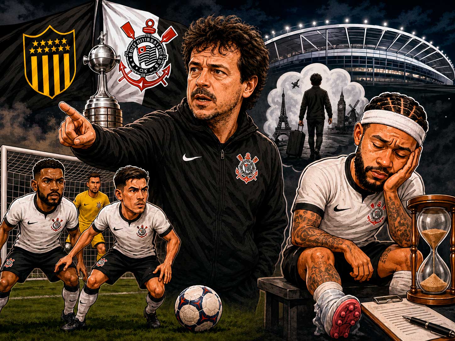 Peñarol x Corinthians, com atenção no setor defensivo