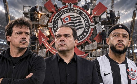 Fernando Diniz, Marcelo Paz e Memphis Depay