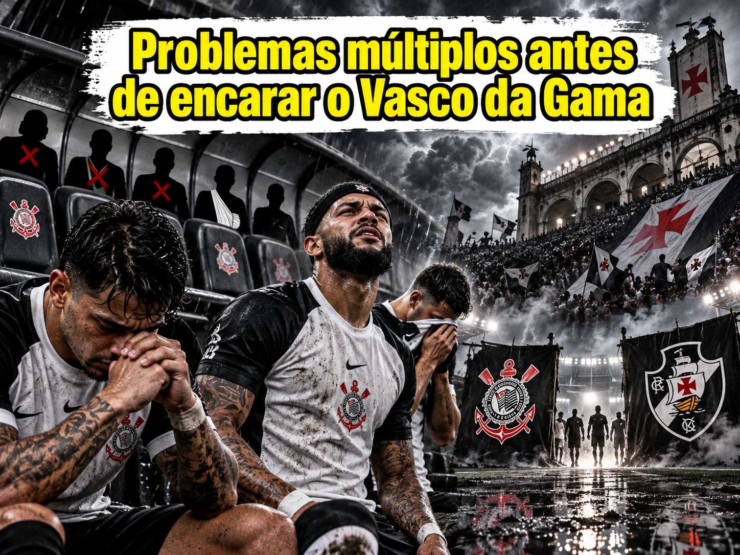 Problemas múltiplos antes de encarar o Vasco da Gama