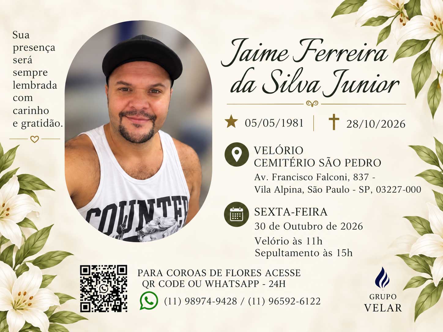Adeus, Jaime Ferreira da Silva Júnior (Mexirica)