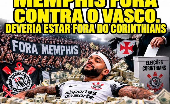 Memphis fora contra o Vasco. Deveria estar fora do Corinthians